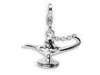 Amore LaVita Sterling Silver 3-D Enameled Magic Lamp w/Lobster Clasp Bracelet Charm