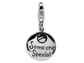 Amore LaVita Sterling Silver Someone Special Inscribed Round w/Lobster Clasp Bracelet Charm