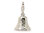 Amore LaVita Sterling Silver Polished Moveable Bell w/Lobster Clasp Charm (Moveable) for Charm Bracelet