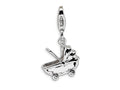 Amore LaVita Sterling Silver Baby Carriage w/Lobster Clasp Bracelet Charm