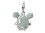 Amore LaVita Sterling Silver 3-D Enameled Grey Mouse w/Lobster Clasp Bracelet Charm