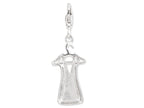 Amore LaVita Sterling Silver Dress on Hanger w/Lobster Clasp Bracelet Charm