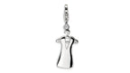 Amore LaVita Sterling Silver Dress on Hanger w/Lobster Clasp Bracelet Charm