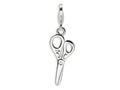 Amore LaVita Sterling Silver Scissors w/Lobster Clasp Bracelet Charm