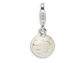 Amore LaVita Sterling Silver Polished Volleyball w/Lobster Clasp Bracelet Charm
