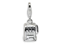 Amore LaVita Sterling Silver Polished Slot Machine w/Lobster Clasp Bracelet Charm