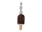 Amore LaVita Sterling Silver 3-D Enameled Fudge Bar w/Lobster Clasp Bracelet Charm