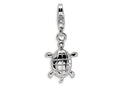 Amore LaVita Sterling Silver Turtle w/Lobster Clasp Bracelet Charm