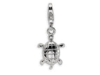 Amore LaVita Sterling Silver Turtle w/Lobster Clasp Bracelet Charm