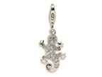 Amore LaVita Sterling Silver CZ Lizard w/Lobster Clasp Bracelet Charm