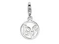 Amore LaVita Sterling Silver Love Clip-on w/Lobster Clasp Bracelet Charm