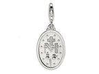 Amore LaVita Sterling Silver St. Christopher Medal w/Lobster Clasp Bracelet Charm