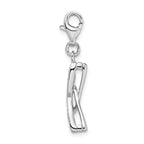 Sterling Silver Rhodium-plated Click-on Enamel Sunglasterling Silver Charm