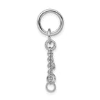 Sterling Silver Circle Shaped Charm Carrier Pendant