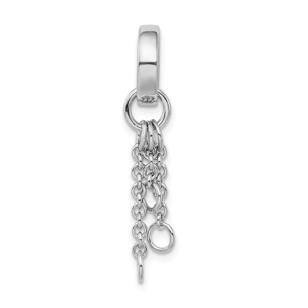 Sterling Silver Circle Shaped Charm Carrier Pendant