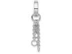 Sterling Silver Circle Shaped Charm Carrier Pendant