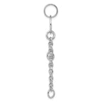 Sterling Silver Double Circle Shaped Charm Carrier Pendant