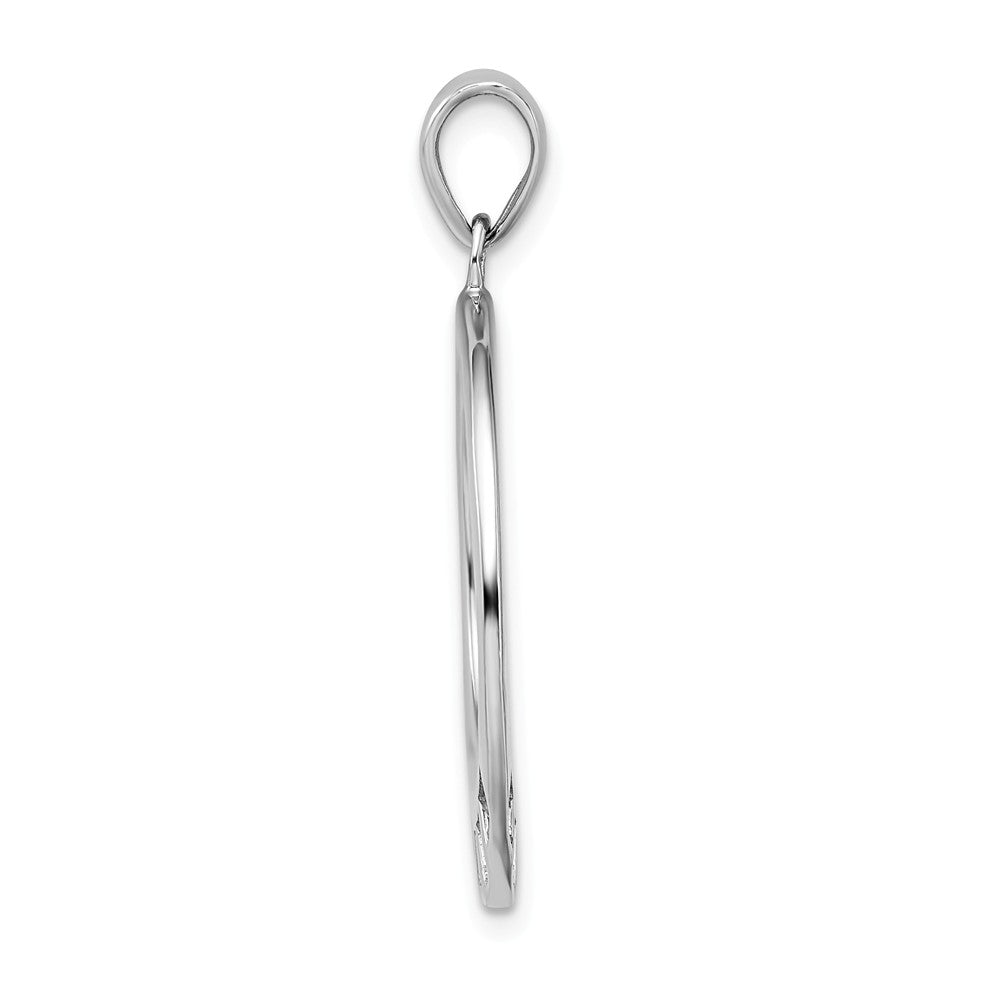 Sterling Silver Oval Shaped Charm Carrier Pendant