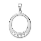 Sterling Silver Oval Shaped Charm Carrier Pendant