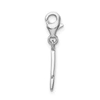 Sterling Silver Rhodium-plated Number 1 With Lobster Clasp Charm