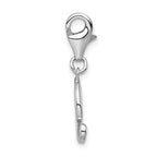 Sterling Silver Rhodium-plated Number 9 With Lobster Clasp Charm