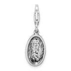 Sterling Silver Antiqued Believe With Lobster Clasp Charm