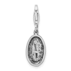 Sterling Silver Antiqued Sister With Lobster Clasp Charm