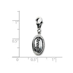 Sterling Silver Antiqued Strength With Lobster Clasp Charm