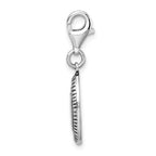 Sterling Silver Antiqued Strength With Lobster Clasp Charm