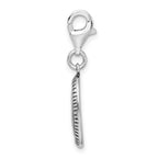 Sterling Silver Antiqued Mom With Lobster Clasp Charm