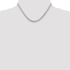 FJC Finejewelers 16 Inch Sterling Silver 4mm Pave Curb Chain Necklace