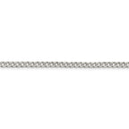 FJC Finejewelers 16 Inch Sterling Silver 4mm Pave Curb Chain Necklace