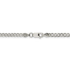 FJC Finejewelers 16 Inch Sterling Silver 4mm Pave Curb Chain Necklace