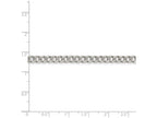 FJC Finejewelers 16 Inch Sterling Silver 4.5mm Pave Curb Chain Necklace