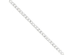 FJC Finejewelers 18 Inch Sterling Silver 5.5mm Pave Curb Chain Necklace
