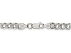 FJC Finejewelers 18 Inch Sterling Silver 7mm Pave Curb Chain Necklace