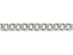 FJC Finejewelers 18 Inch Sterling Silver 7.5mm Pave Curb Chain Necklace