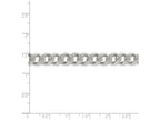 FJC Finejewelers 18 Inch Sterling Silver 7.5mm Pave Curb Chain Necklace