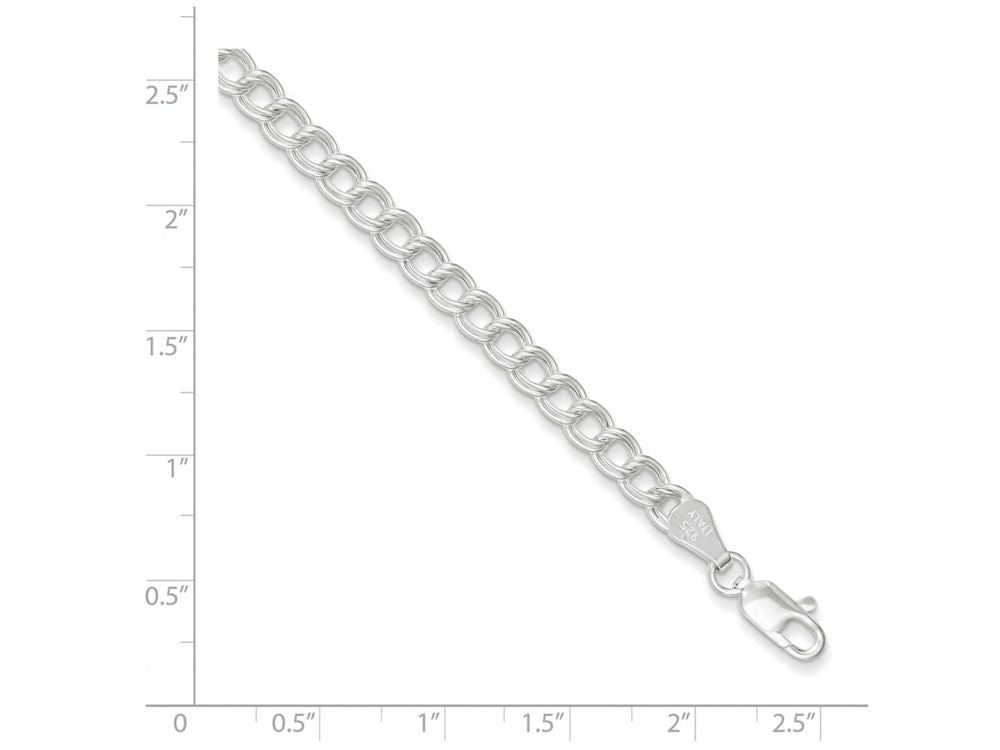 FJC Finejewelers Sterling Silver Double Link Charm Bracelet