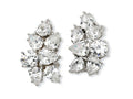 Cheryl M™ Sterling Silver CZ Fancy Omega Back Earrings