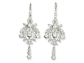 Cheryl M™ Sterling Silver CZ Chandelier French Wire Earrings