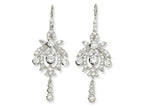 Cheryl M™ Sterling Silver CZ Chandelier French Wire Earrings
