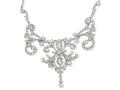 Cheryl M™ Sterling Silver CZ Fancy Scroll 17in w/2in ext Necklace