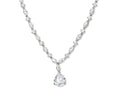 Cheryl M™ Sterling Silver Pear CZ 17in Necklace