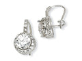 Cheryl M™ Sterling Silver CZ French Wire Earrings
