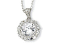 Cheryl M™ Sterling Silver CZ 18in Necklace
