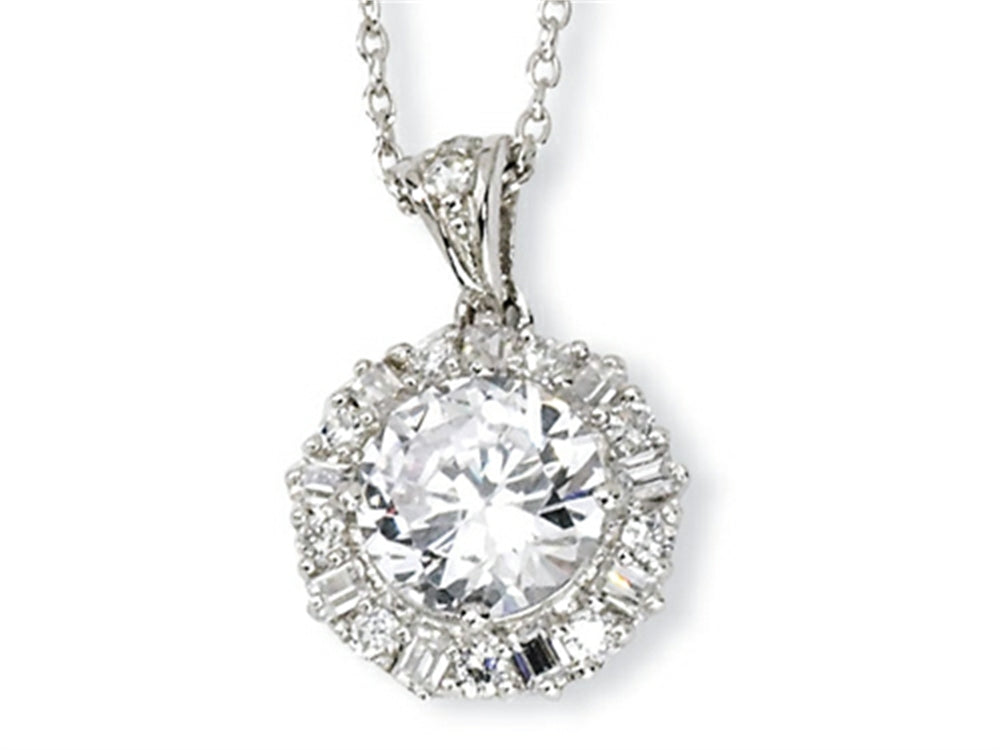 Cheryl M™ Sterling Silver CZ 18in Necklace