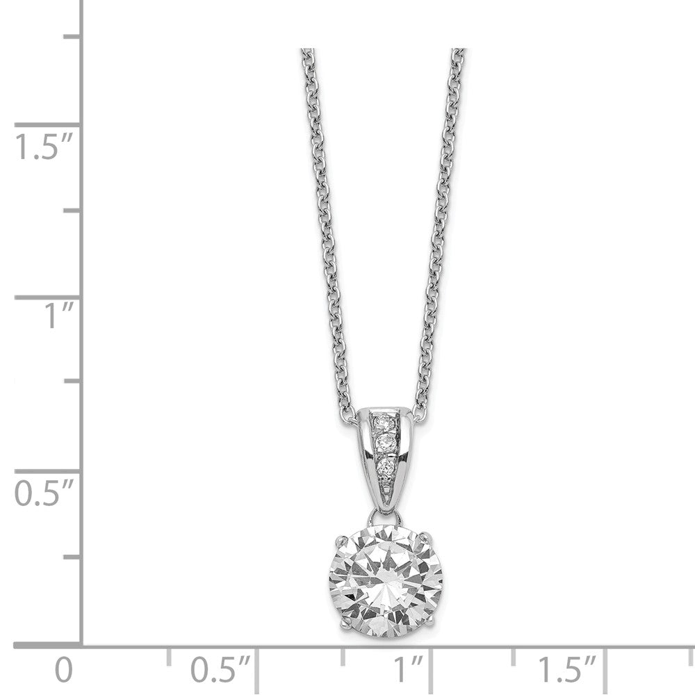Cheryl M™ Sterling Silver and Gold Plated 8mm X and O CZ 18in Necklace