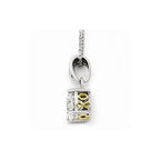 Cheryl M™ Sterling Silver and Gold Plated 8mm X and O CZ 18in Necklace