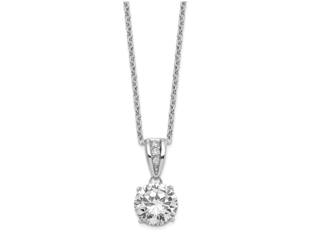 Cheryl M™ Sterling Silver and Gold Plated 8mm X and O CZ 18in Necklace